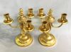 Vintage Gilt Metal 3 Arm Candelabra