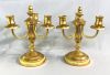 Vintage Gilt Metal 3 Arm Candelabra