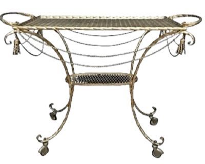 Vintage Gilt Metal Cart (Bar/Tea)
