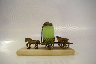 Antique Opaline & Mother of Pearl Perfume Bottle
