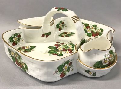 Vintage Hammersley English Bone China Strawberry Basket