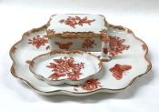 Vintage Hand Painted Hungarian Herend Porcelain Smoking Set