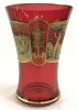 Vintage Hand Painted & Gilded Cranberry Vase