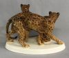 Vintage Hutschenreuther Porcelain Figure of Two Leopards
