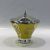 Vintage Hutschenreuther Silver Overlay on a Yellow Porcelain Three Piece Coffee Set