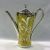 Vintage Hutschenreuther Silver Overlay on a Yellow Porcelain Three Piece Coffee Set