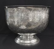 Vintage Large Sterling Silver Presentation/Punch Bowl