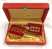 Vintage Miniature Brush and Mirror Set