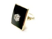 Onyx and Diamond Ring