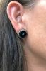 Vintage Onyx and Diamond Earrings in 18kt Yellow Gold and Silver