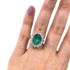 Vintage Opal and Diamond Ring