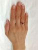 Vintage .93ct Orange Sapphire and Diamond 18kt Engagement Ring