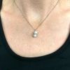 Vintage Pearl Diamond Pendant and Chain