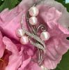 Birks Vintage Pearl and Diamond Floral Brooch