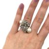Vintage Pearl and Diamond Ring