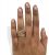 Vintage Ruby and Diamond Rose Gold Floral Band