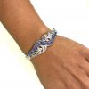 Vintage Sapphire and Diamond Hinged Bangle