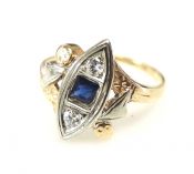Vintage Sapphire and Diamond Ring