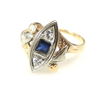 Vintage Sapphire and Diamond Ring