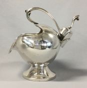 Vintage Silver Coal Scuttle Form Sugar Bowl and Scoop