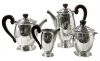 Art Deco Silver Plate 4 Piece Tea & Coffee Set & Tray