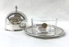 Vintage Silver Plate and Crystal Dome Covered Butter Dish