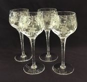 Vintage Stuart Crystal Hock Wine Glasses