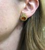 Vintage Style Citrine and Diamond Earrings