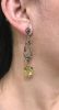 Vintage Style Green Beryl and Diamond Earrings
