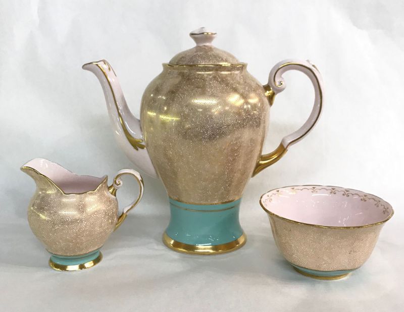 Vintage Tuscan Fine English Bone China Coffee Set, circa 1950s