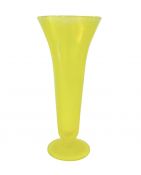 Vintage Vaseline Glass Trumpet Vase