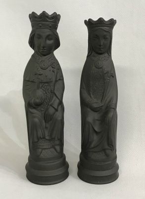 Vintage Wedgwood Black Basalt Chess Pieces