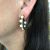 Vintage Yellow Gold Coral Hoop Earrings