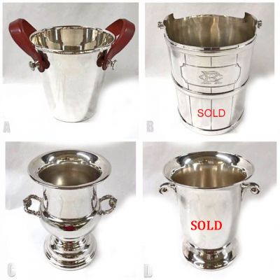 Vintage and Antique Silver Plate Champagne Coolers