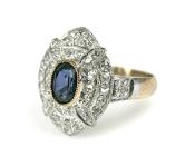 Vintage Style Sapphire and Diamond Ring