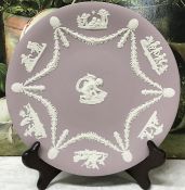Wedgwood Jasperware Lavender Cabinet Plate
