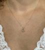 Modern White Topaz and Diamond Heart Pendant