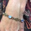 Vintage 9.17ct Moonstone 14kt Bracelet