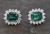 2.12ct Lab Grown Emerald and Diamond 14kt Earrings