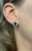 2.12ct Lab Grown Emerald and Diamond 14kt Earrings