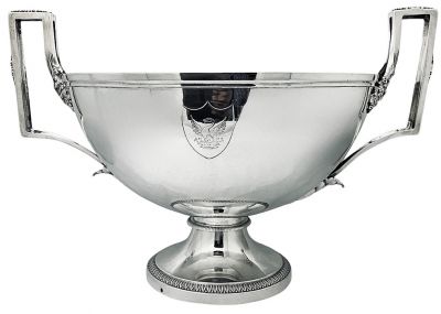 950 Fine Silver Neoclassical Presentation Bowl, Made in France circa 1800