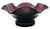 Amethyst Glass Ruffled Edge Centrepiece Bowl