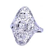 Antique Art Deco .35ct Diamond 14kt Ring