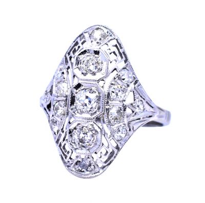 Antique Art Deco .35ct Diamond 14kt Ring