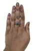 Antique 3.66ct Purple Sapphire Silver and 10kt Ring
