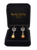 Antique 5.32ct Opal and Diamond Earrings