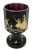 Antique Biedermeier Gilded Amethyst Glass Goblet