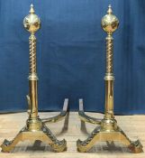 Antique Brass Andirons