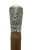 Antique Chinese Export Silver Topped Bamboo Walking Stick