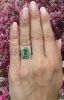 Antique Emerald Doublet and Diamond 18kt Ring